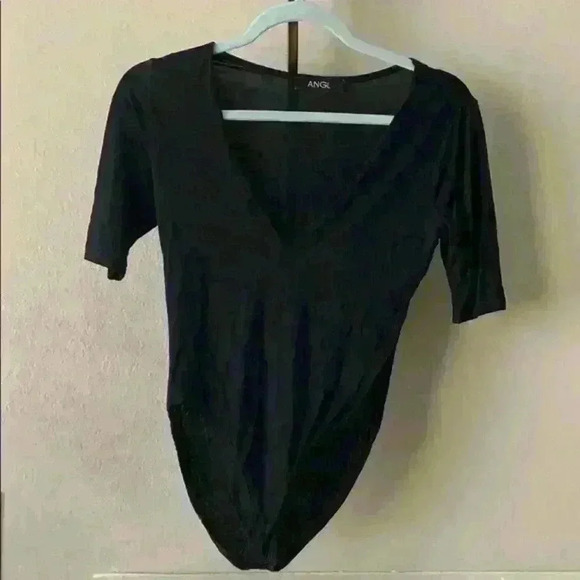 ANGL Tops - ANGL Black Bodysuit Size Small